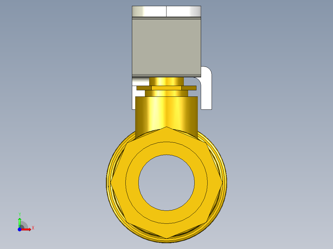 管道手动球阀-水管开关阀-手动阀门铜球阀DN15-1前视图