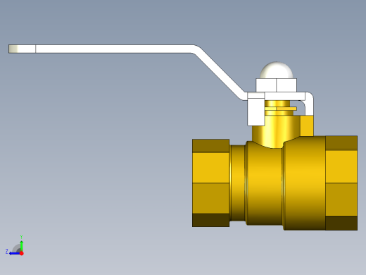 管道手动球阀-水管开关阀-手动阀门铜球阀DN15-1右视缩略图