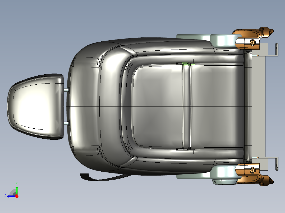 客车座椅右视图