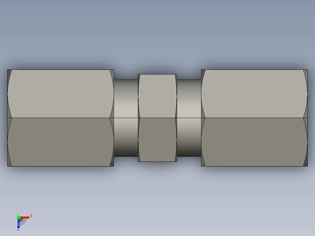 卡套式工业通用硬管接头EO Union G04LL71俯视图