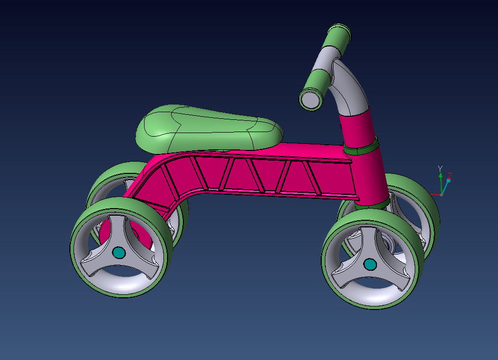 儿童无脚踏平衡车设计图