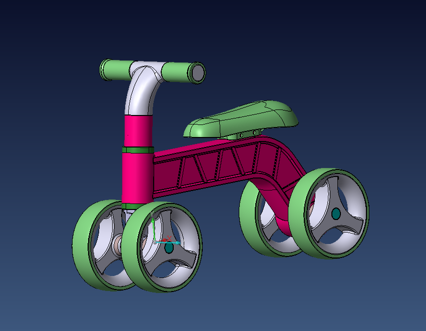 儿童无脚踏平衡车设计图