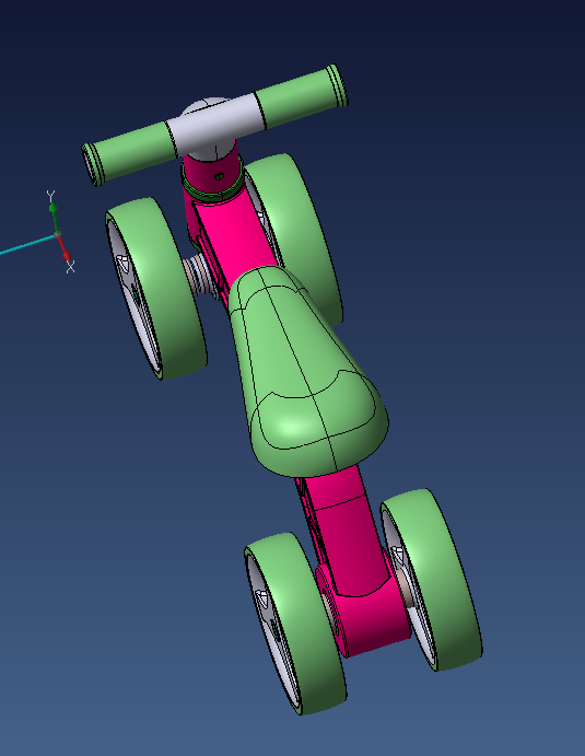 儿童无脚踏平衡车设计图