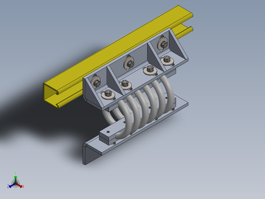 钢丝绳隔振器正等轴测图