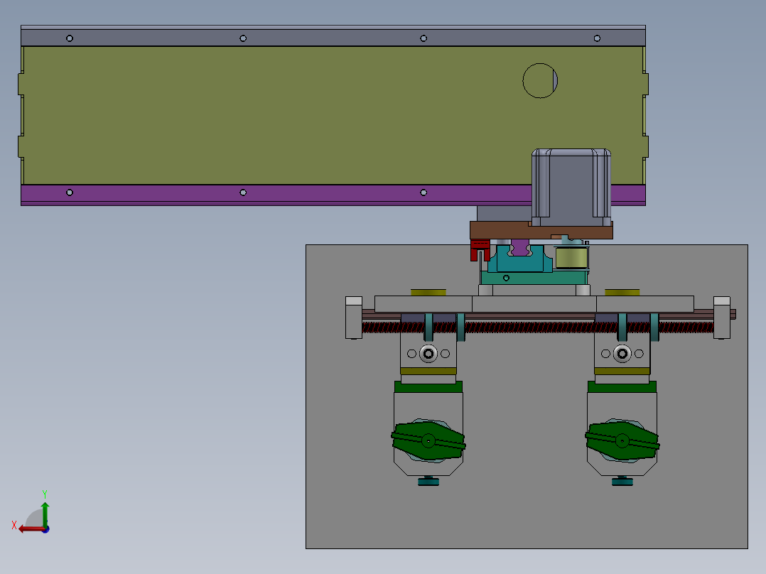 双面点胶设备后视图