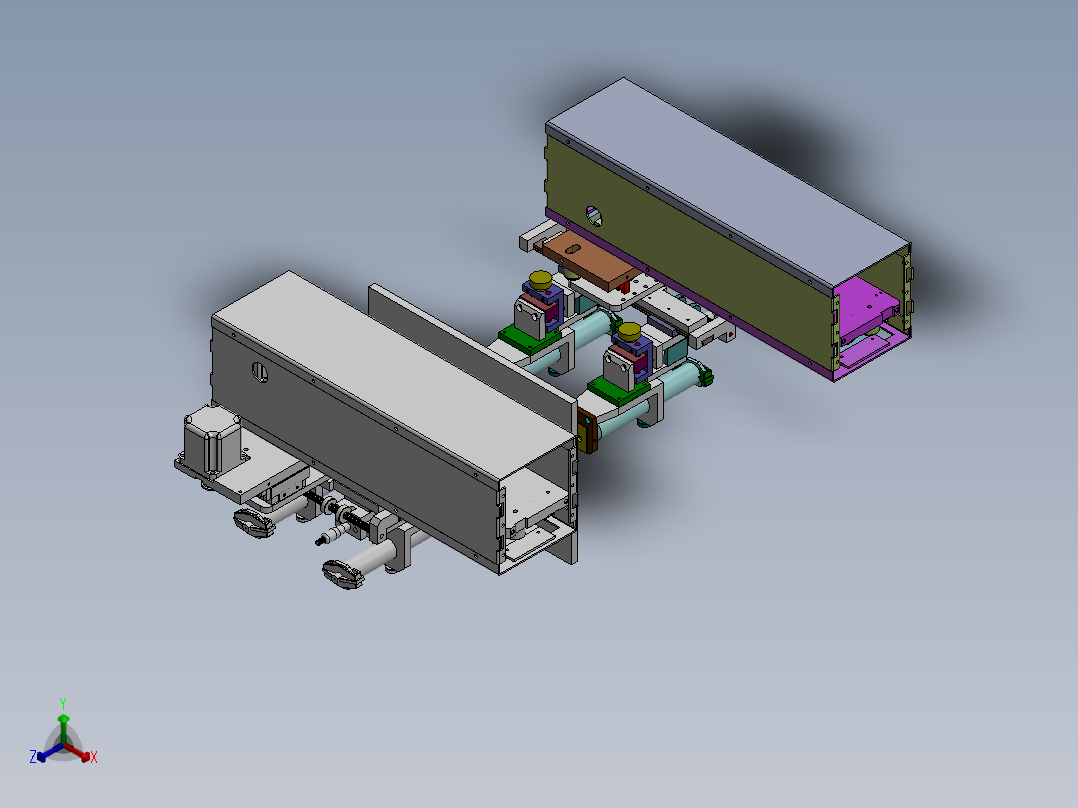 双面点胶设备正等轴测图