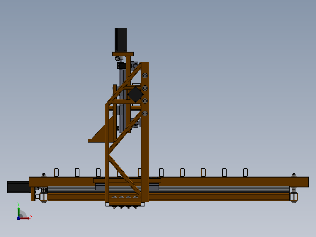 三轴数控刳刨机前视图