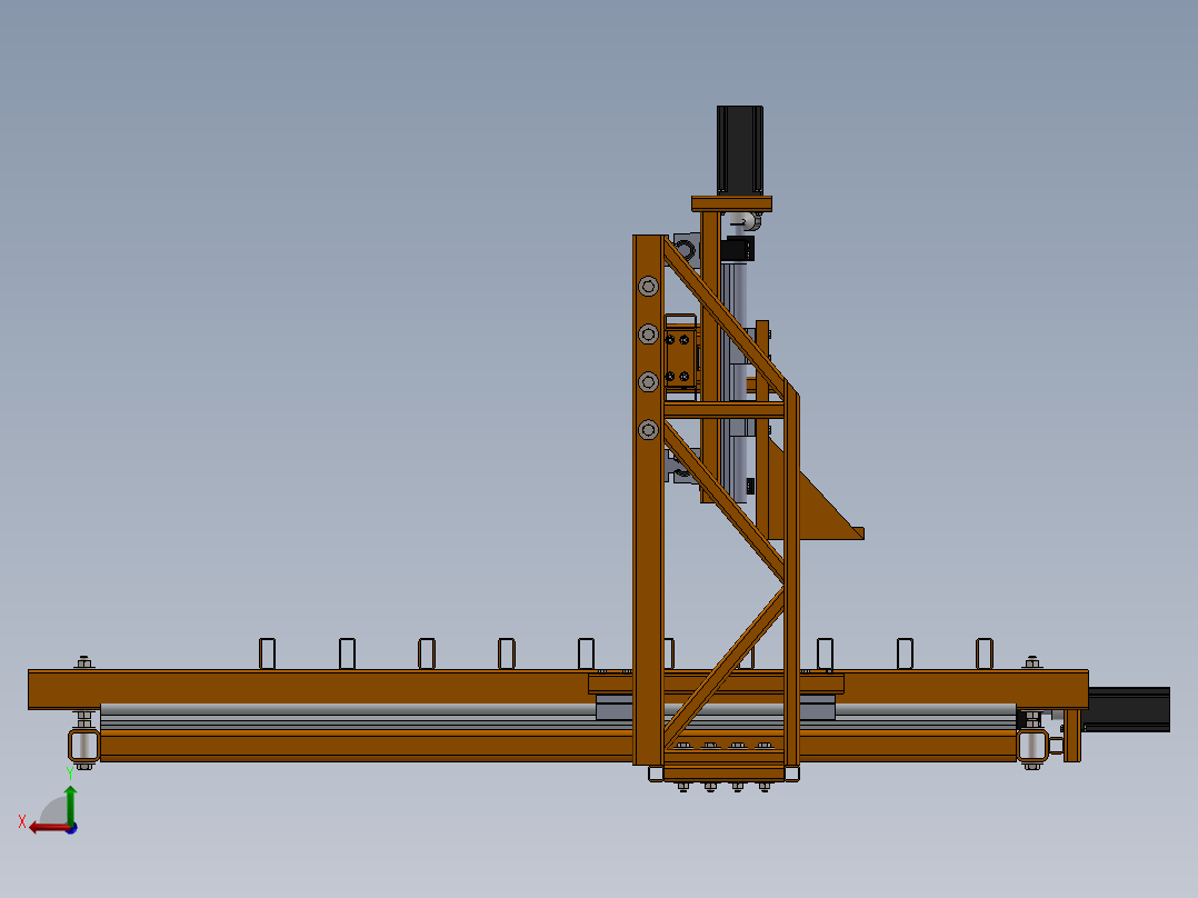 三轴数控刳刨机后视图