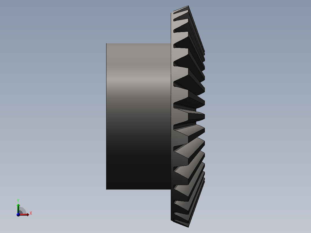 Q130-圆锥齿轮设计系统的开发【三维SolidWorks】左视图