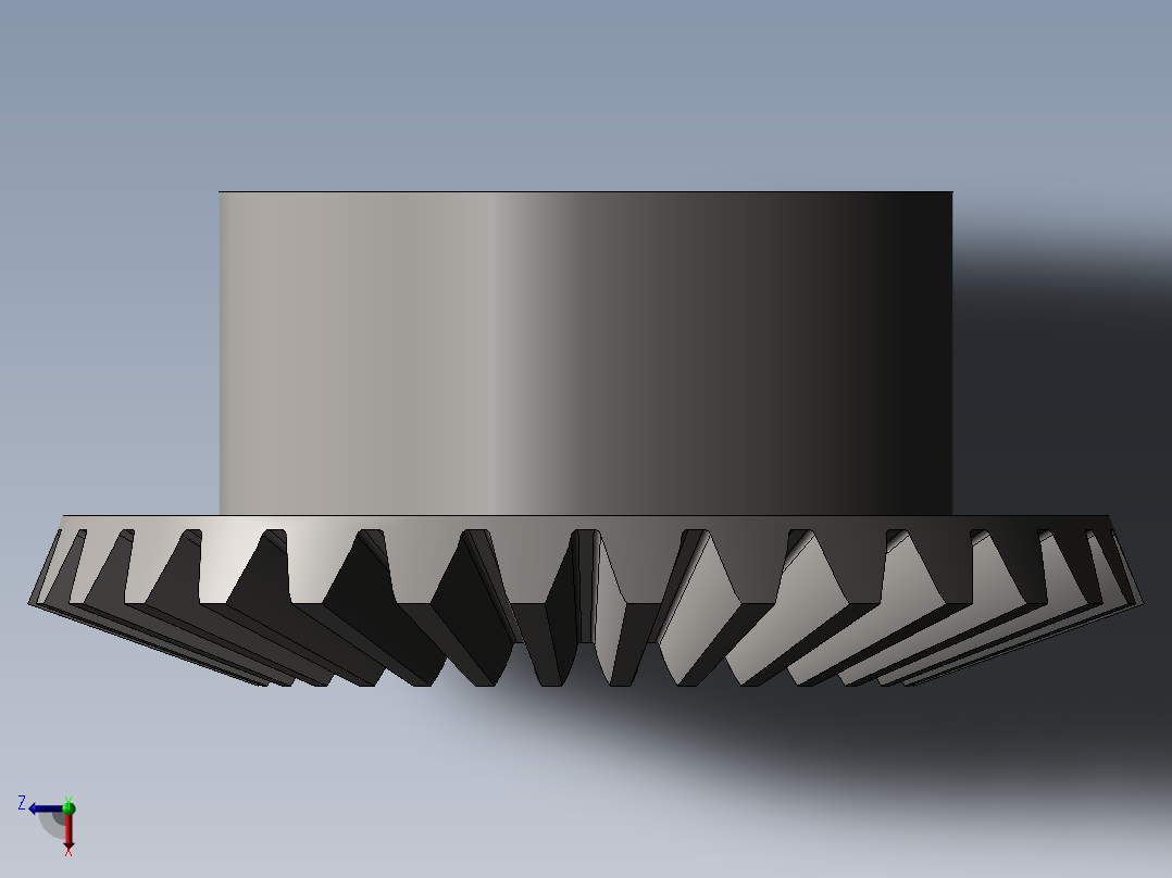 Q130-圆锥齿轮设计系统的开发【三维SolidWorks】俯视图
