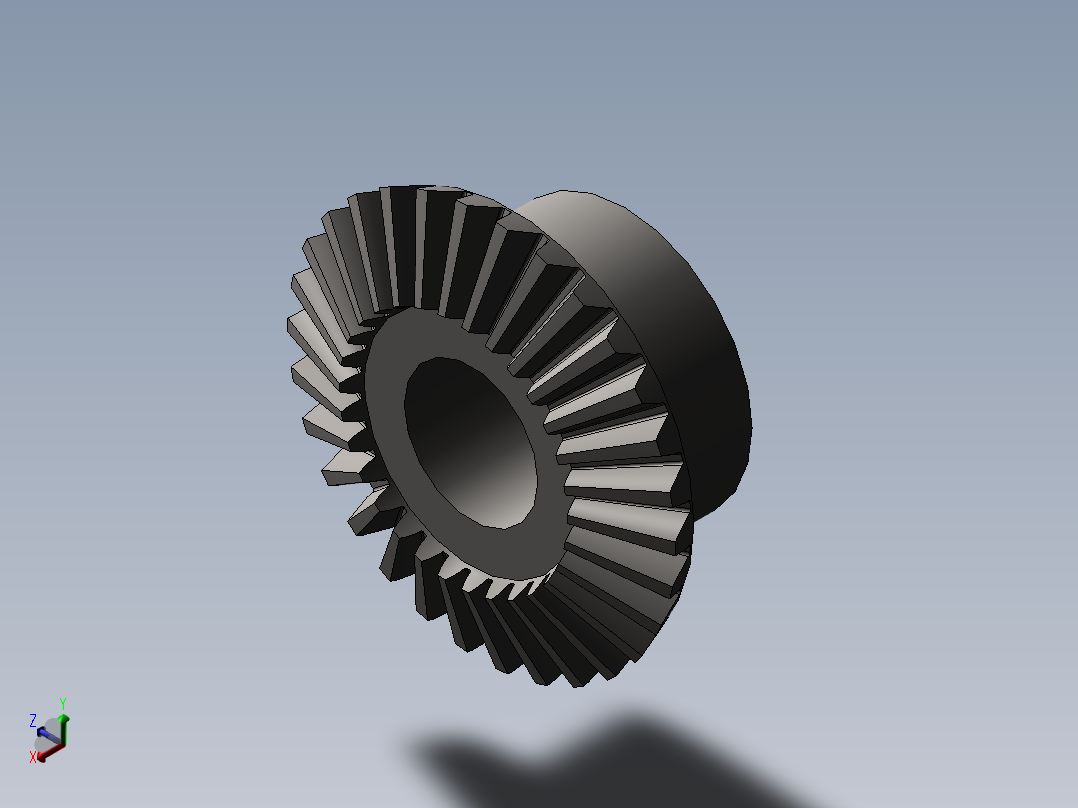 Q130-圆锥齿轮设计系统的开发【三维SolidWorks】正等轴测图