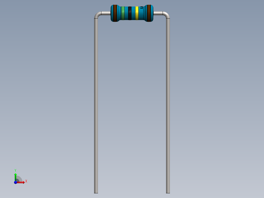 电容器 二极管 电阻器-Resistor 1.5M Ohm Blue前视图