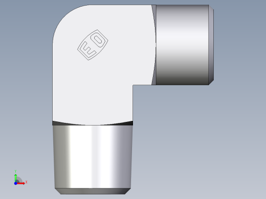 卡套式工业通用硬管接头EO_Male_stud_elbow_WE08LRCFX前视缩略图