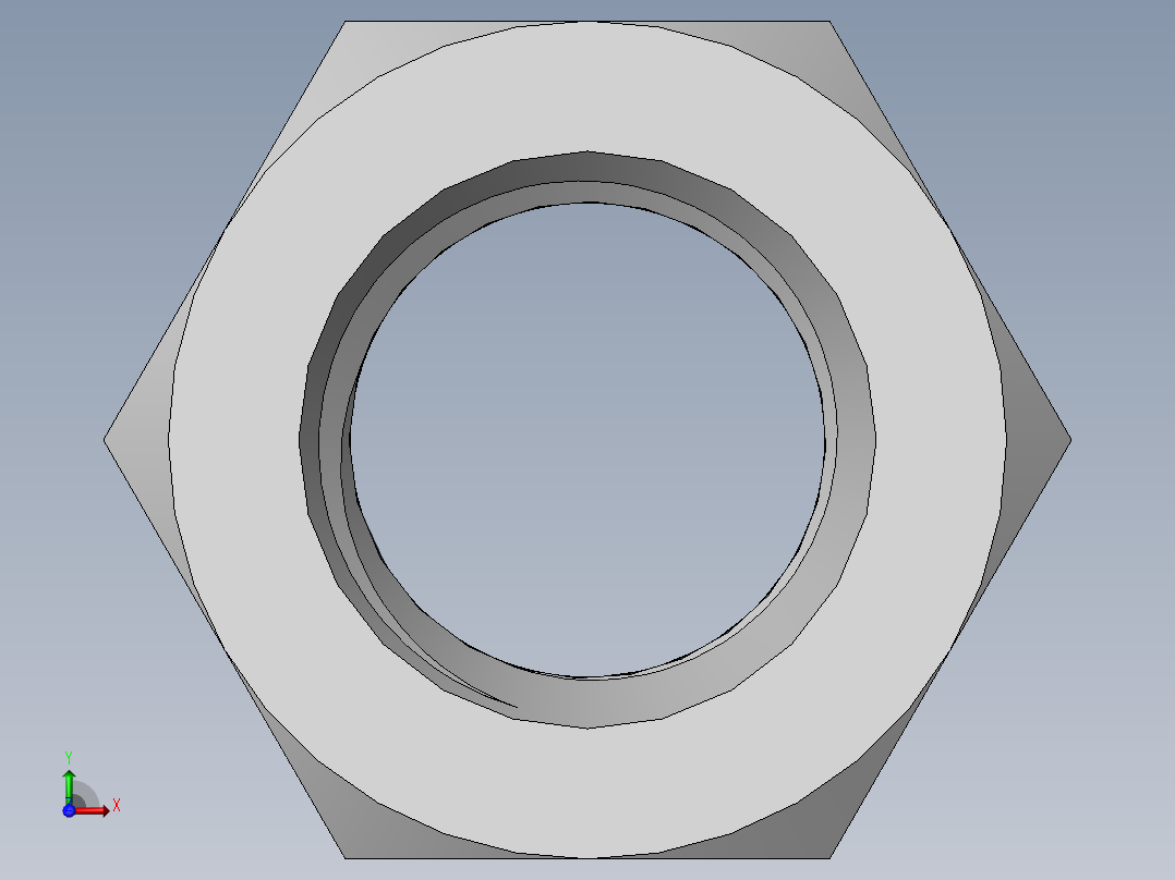 DIN 934 螺母-M33 Nut.SLDPRT前视图