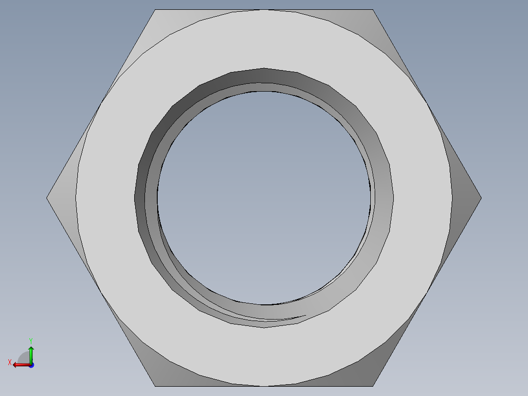DIN 934 螺母-M33 Nut.SLDPRT后视图