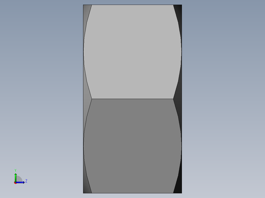 DIN 934 螺母-M33 Nut.SLDPRT左视图