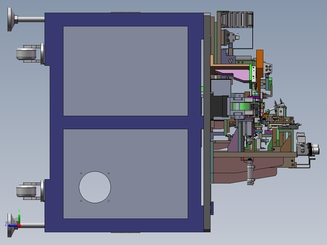 一种连续式包胶机sw18可编辑右视图