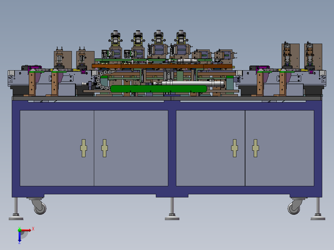一种连续式包胶机sw18可编辑俯视图