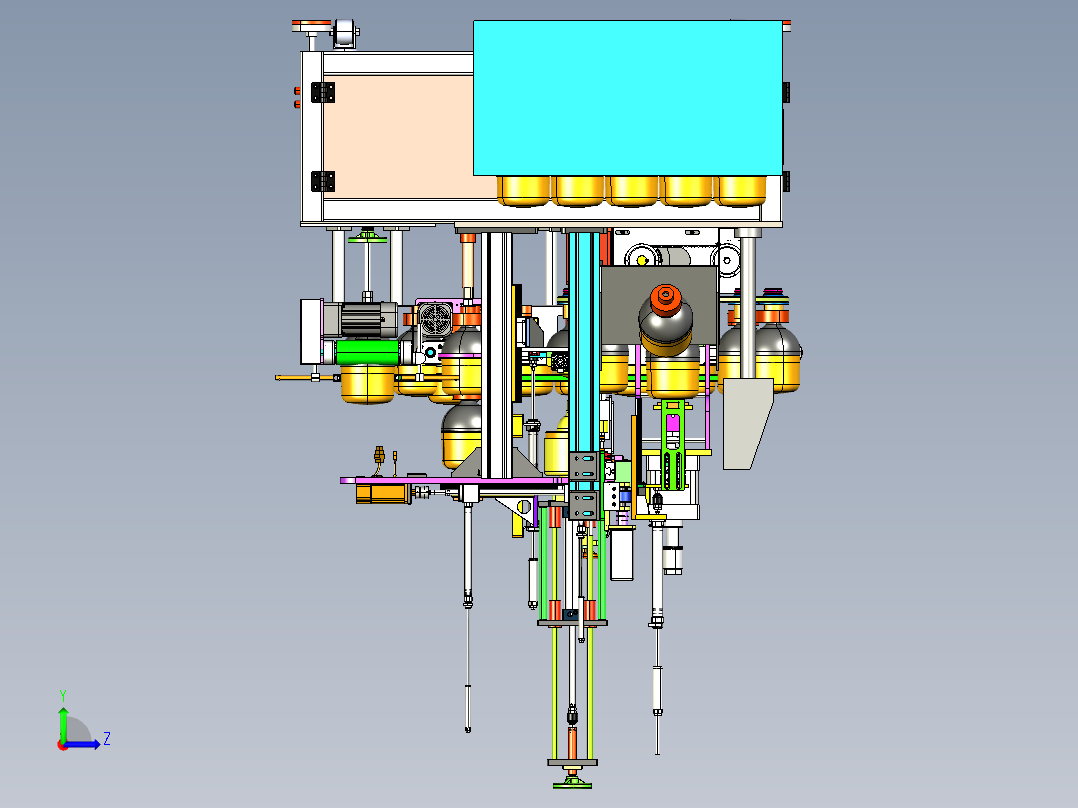 节能灯自动装配机step左视图