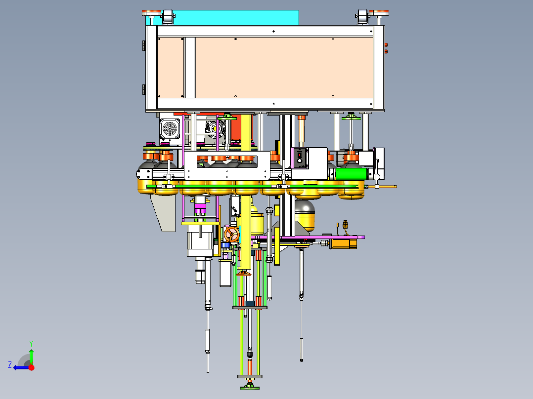 节能灯自动装配机step右视图