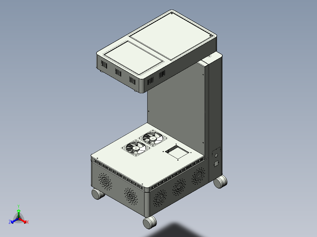 艾灸仪sw18可编辑正等轴测图