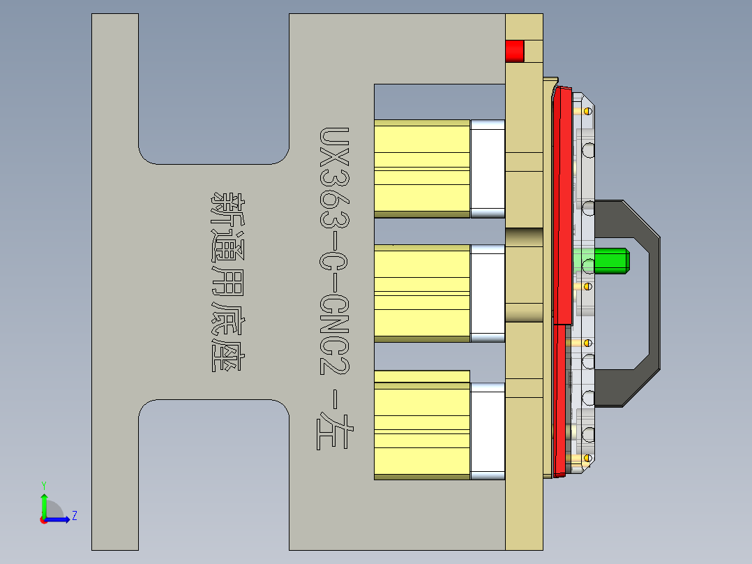 UX363-C-笔记本CNC工装夹具三维模型CNC2-191106左视图