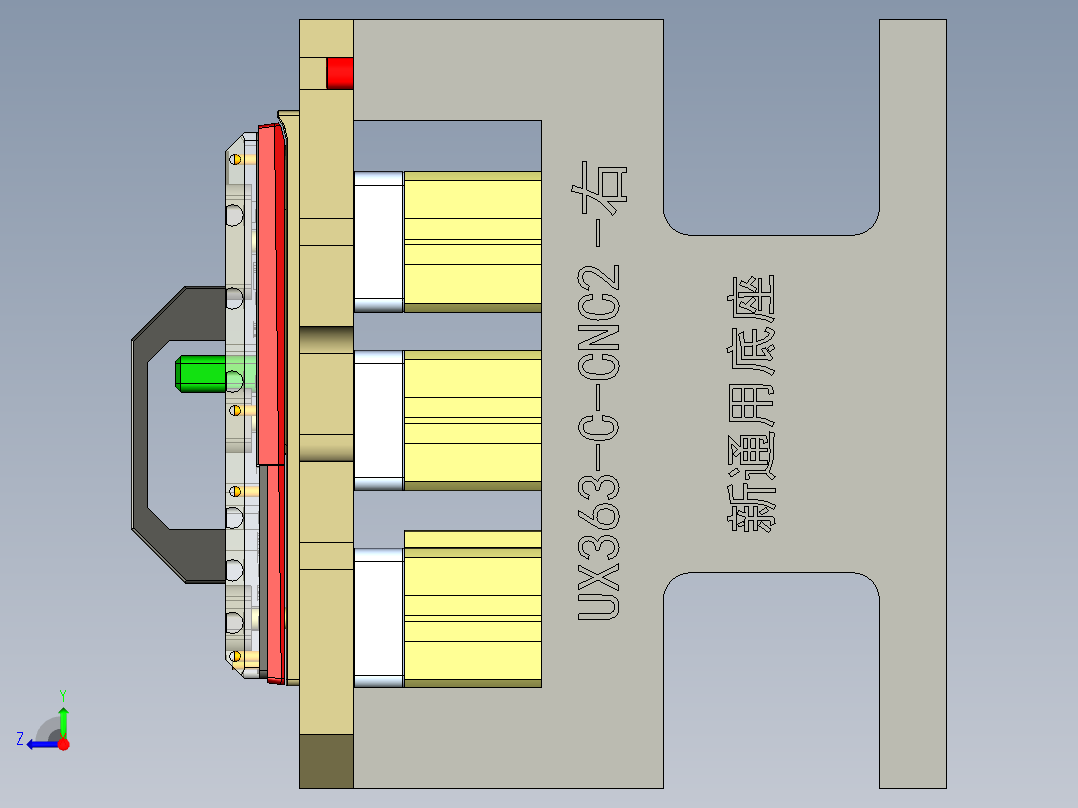 UX363-C-笔记本CNC工装夹具三维模型CNC2-191106右视图
