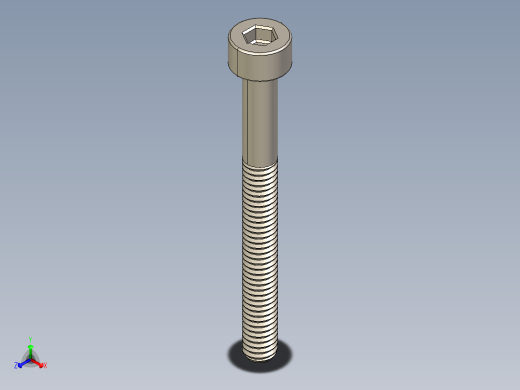 Screw_DIN_912_M2.5x25_A2.STEP公制内六角螺钉