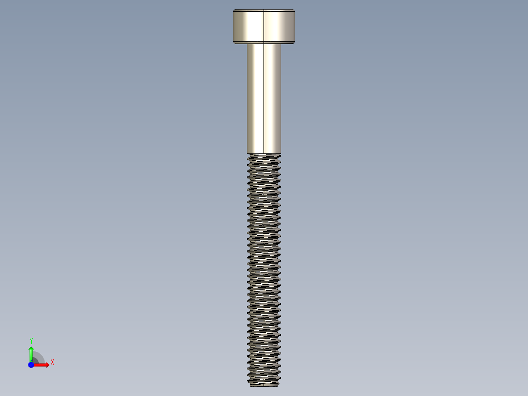 Screw_DIN_912_M2.5x25_A2.STEP公制内六角螺钉前视图