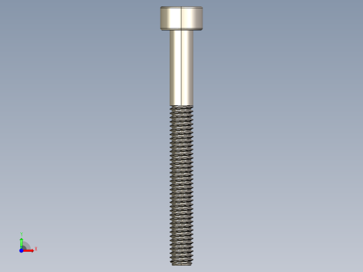 Screw_DIN_912_M2.5x25_A2.STEP公制内六角螺钉前视缩略图