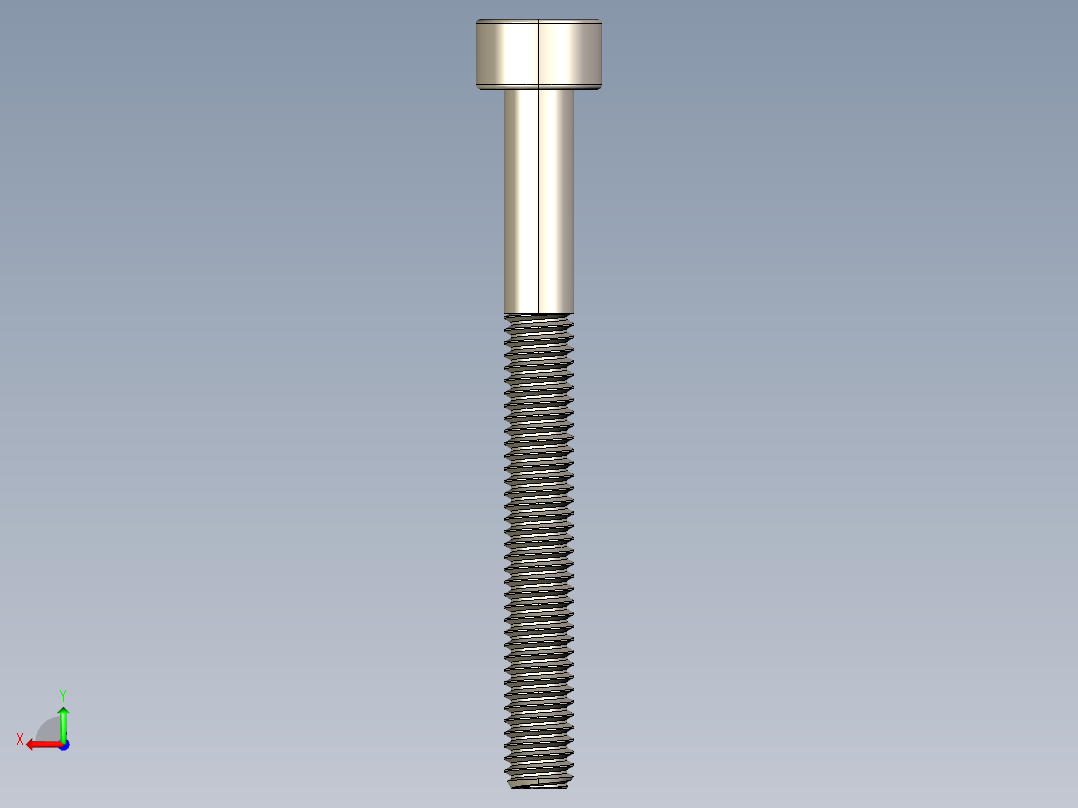 Screw_DIN_912_M2.5x25_A2.STEP公制内六角螺钉后视图