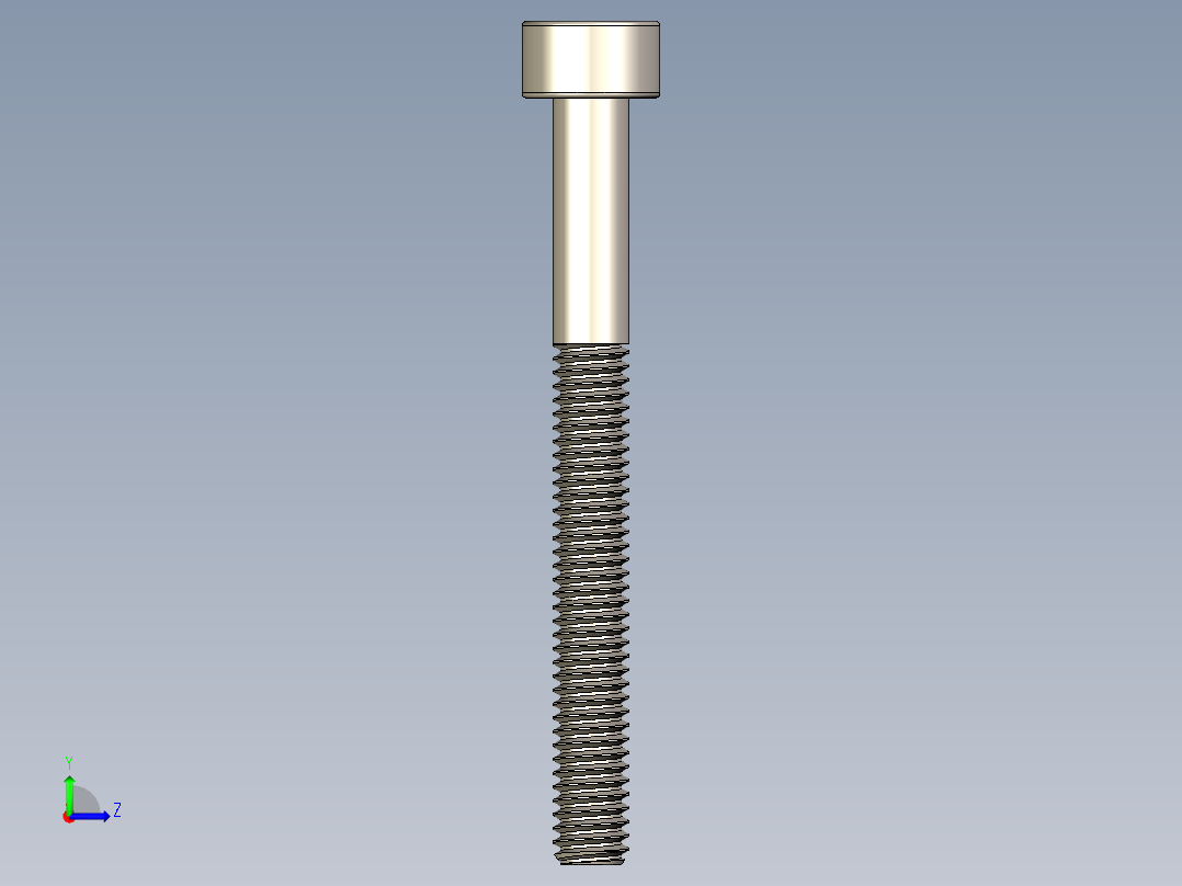 Screw_DIN_912_M2.5x25_A2.STEP公制内六角螺钉左视图