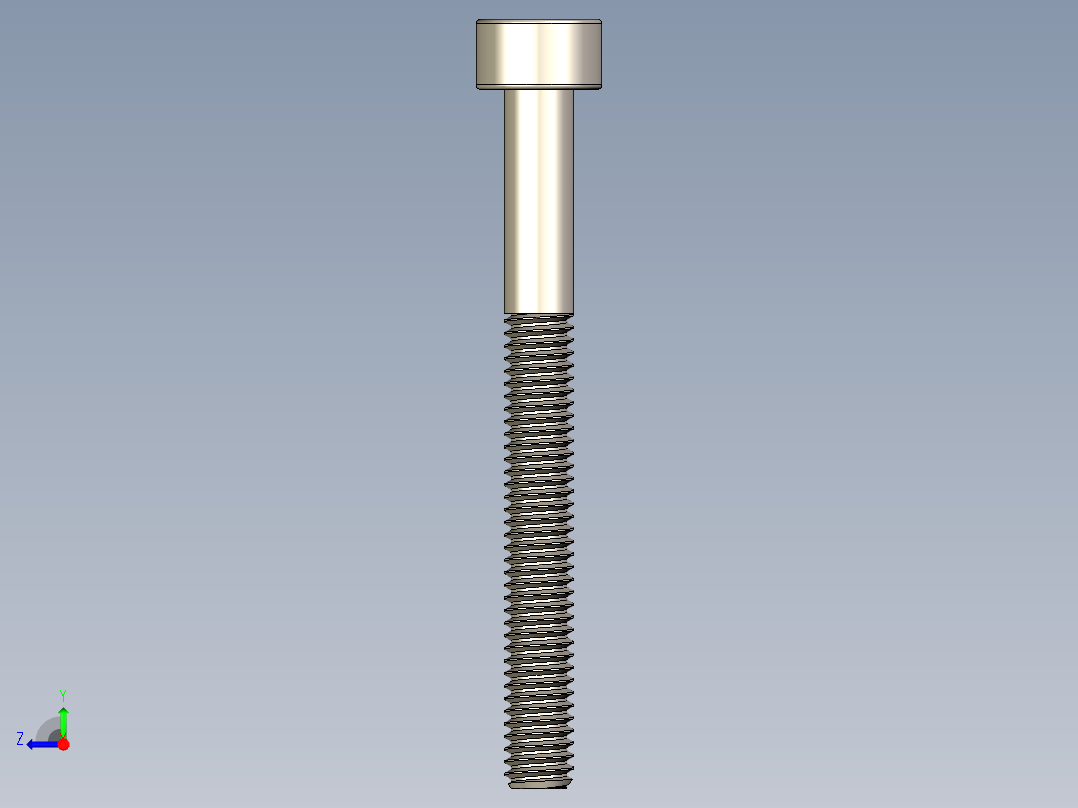 Screw_DIN_912_M2.5x25_A2.STEP公制内六角螺钉右视图