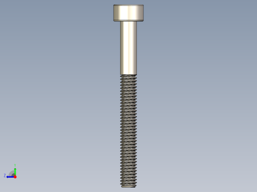 Screw_DIN_912_M2.5x25_A2.STEP公制内六角螺钉右视缩略图