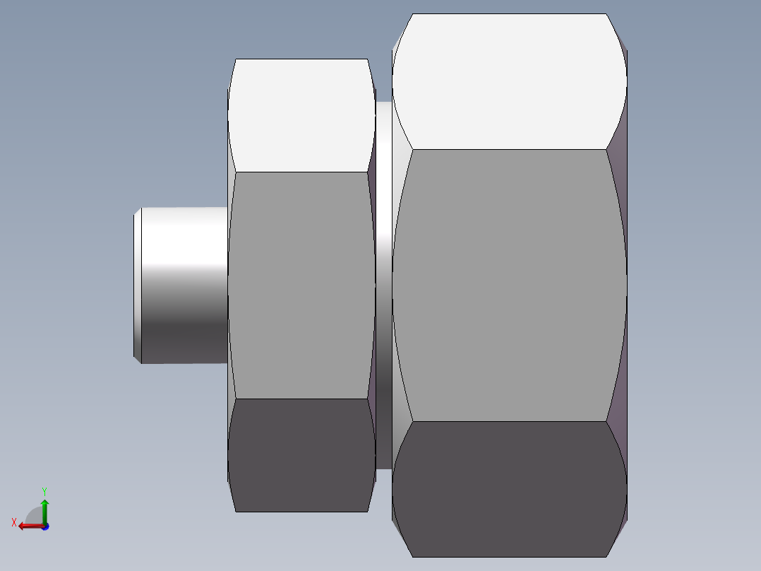 直通变径接头、2D-20-52后视图