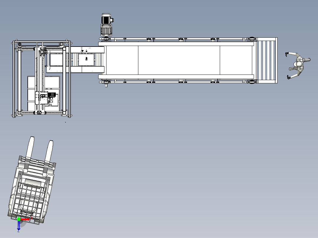 桁架搬运流水线模型俯视图