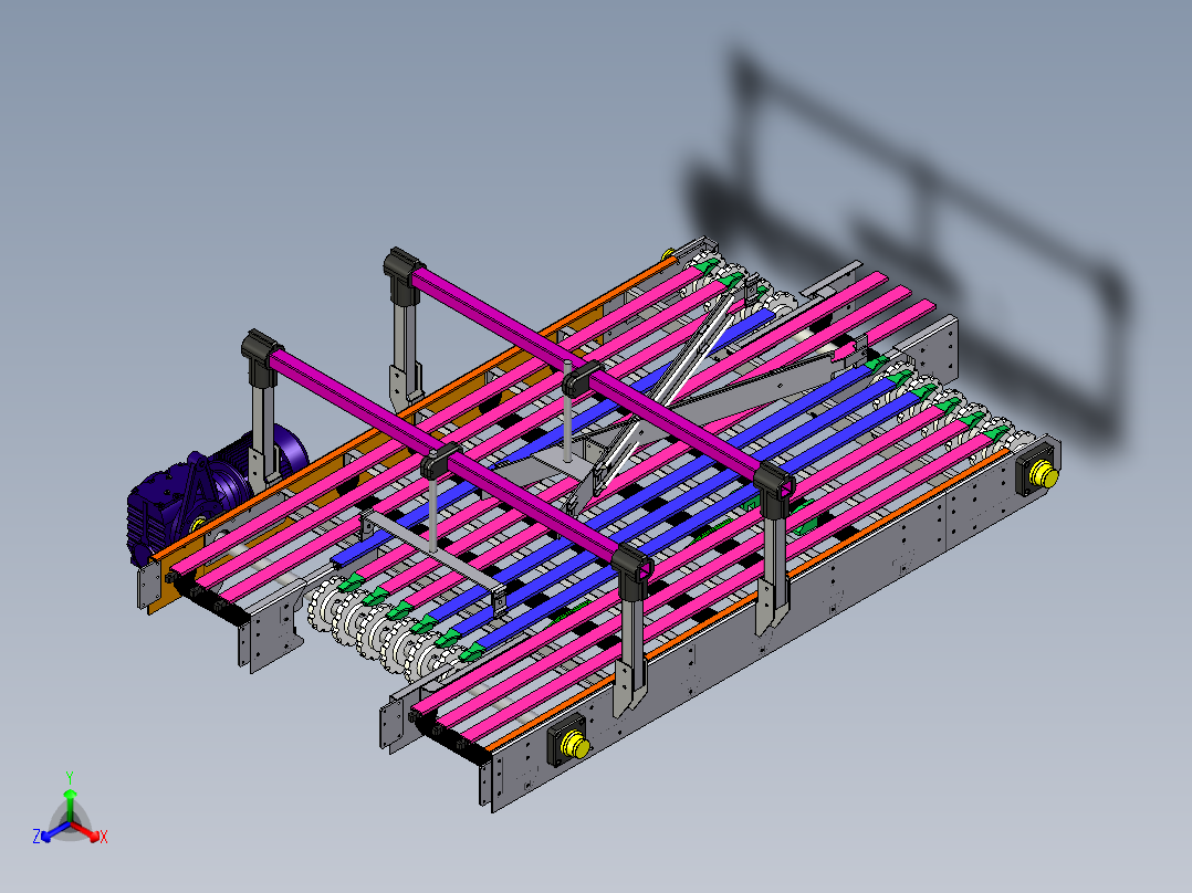 链板输送机模型