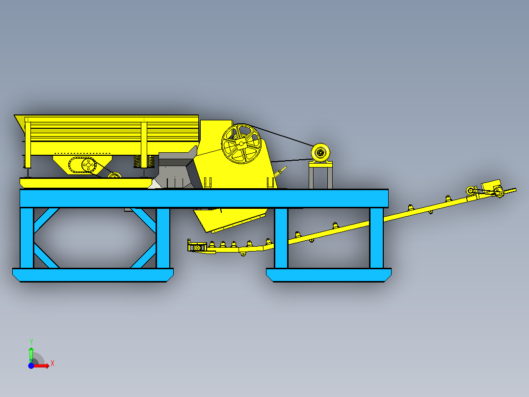 新型破碎机三维设计前视图