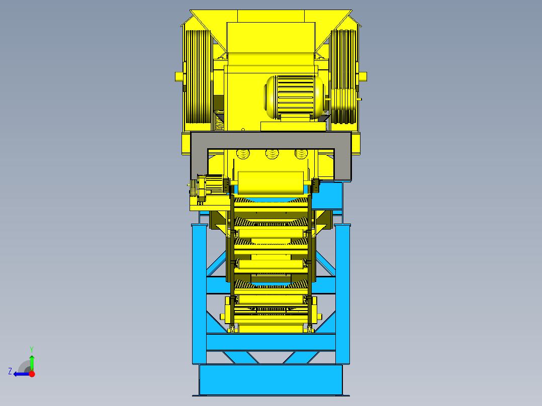 新型破碎机三维设计右视图