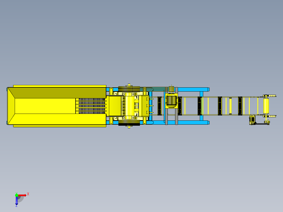 新型破碎机三维设计俯视图