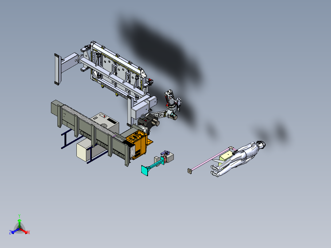 焊接变位机与机械手配合作业模拟