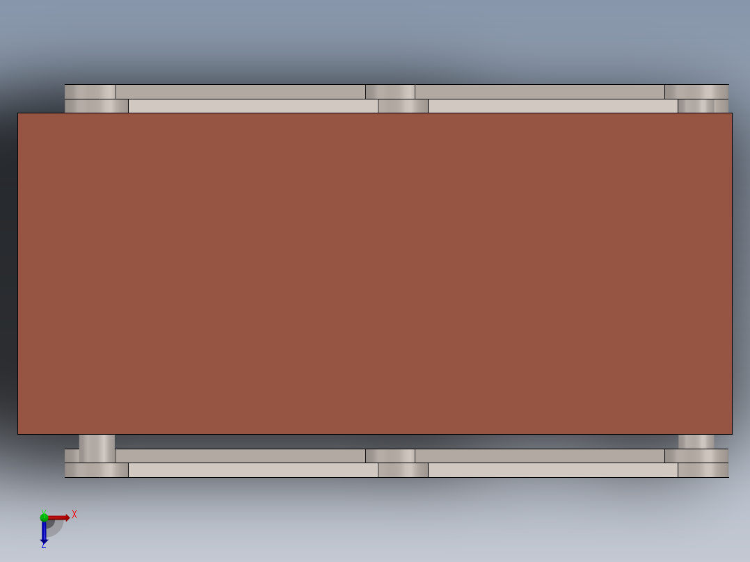 升降台 (2)俯视图