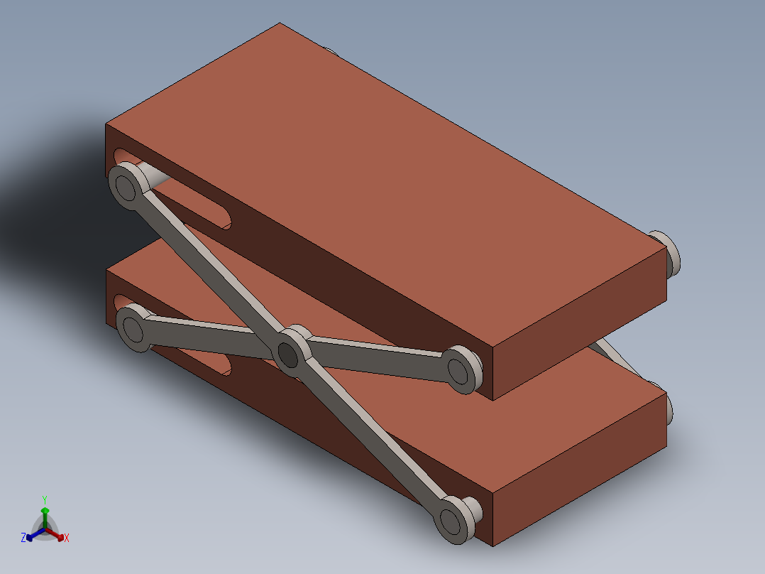 升降台 (2)正等轴测图