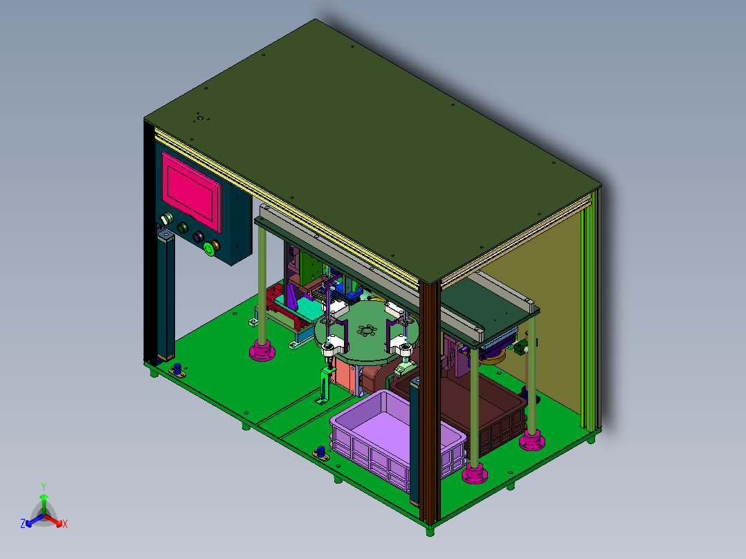 插头橡胶套安装机正等轴测图