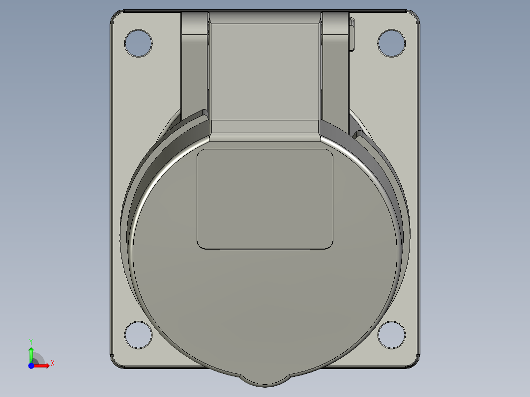 工业插头 16A 3P前视图