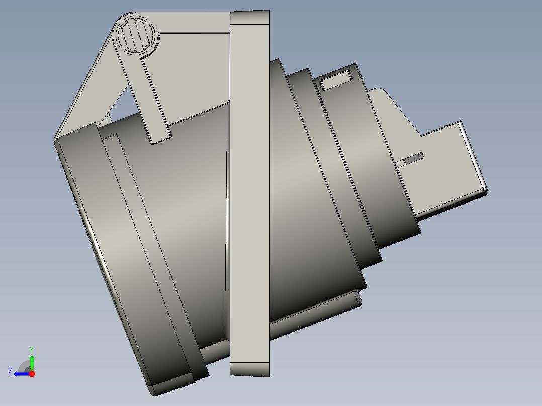 工业插头 16A 3P右视图