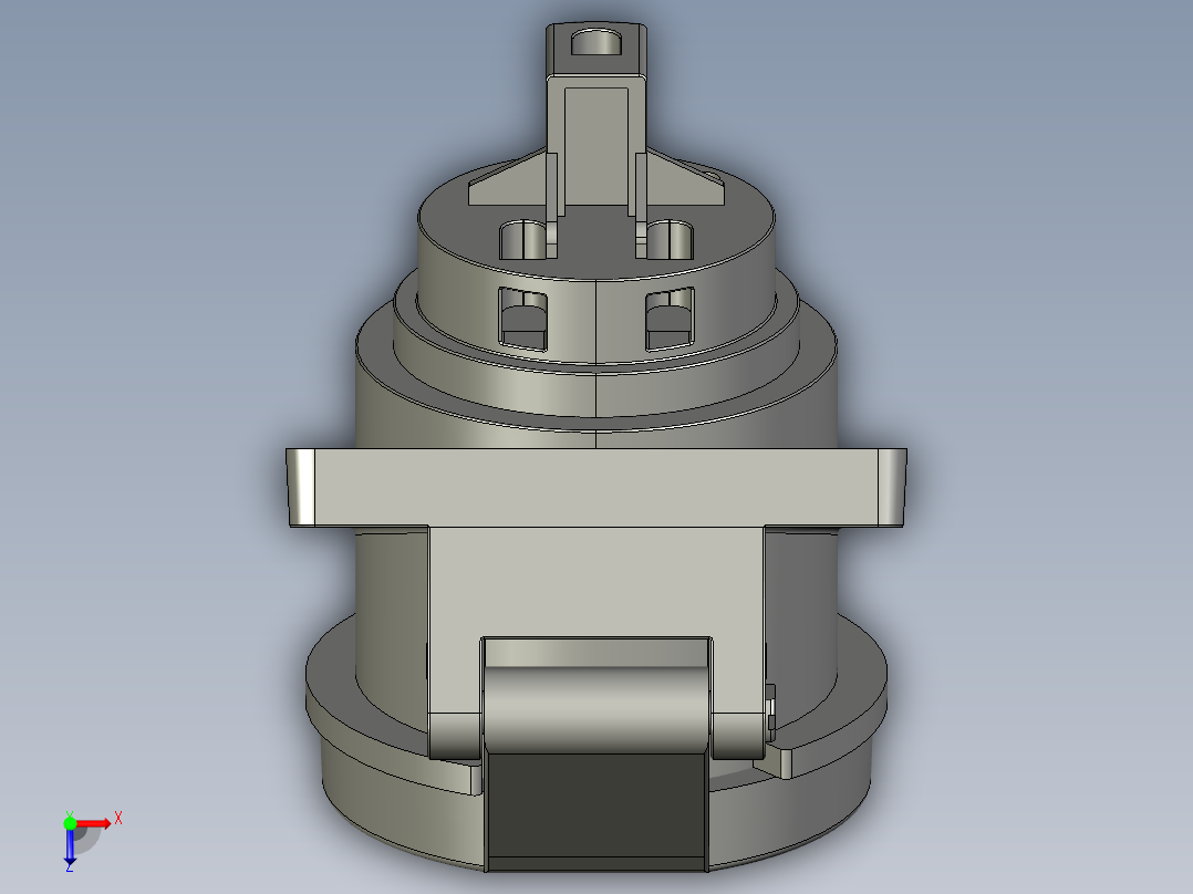 工业插头 16A 3P俯视图