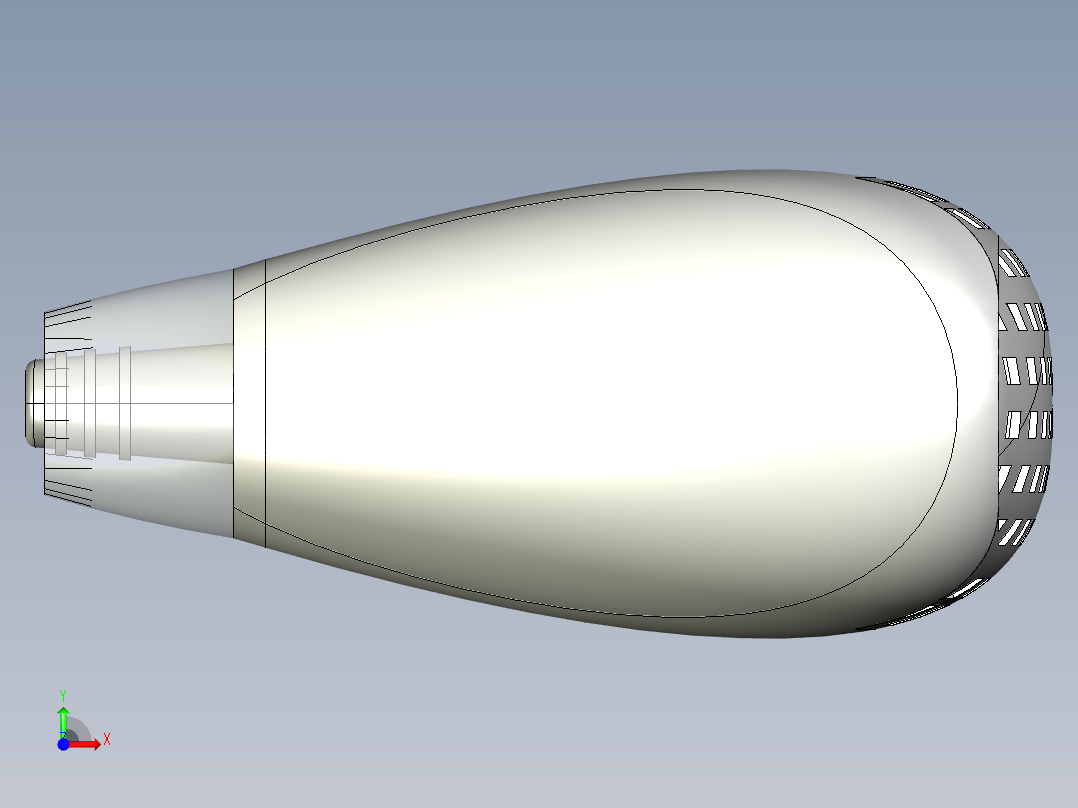 吹风机UG建模前视图