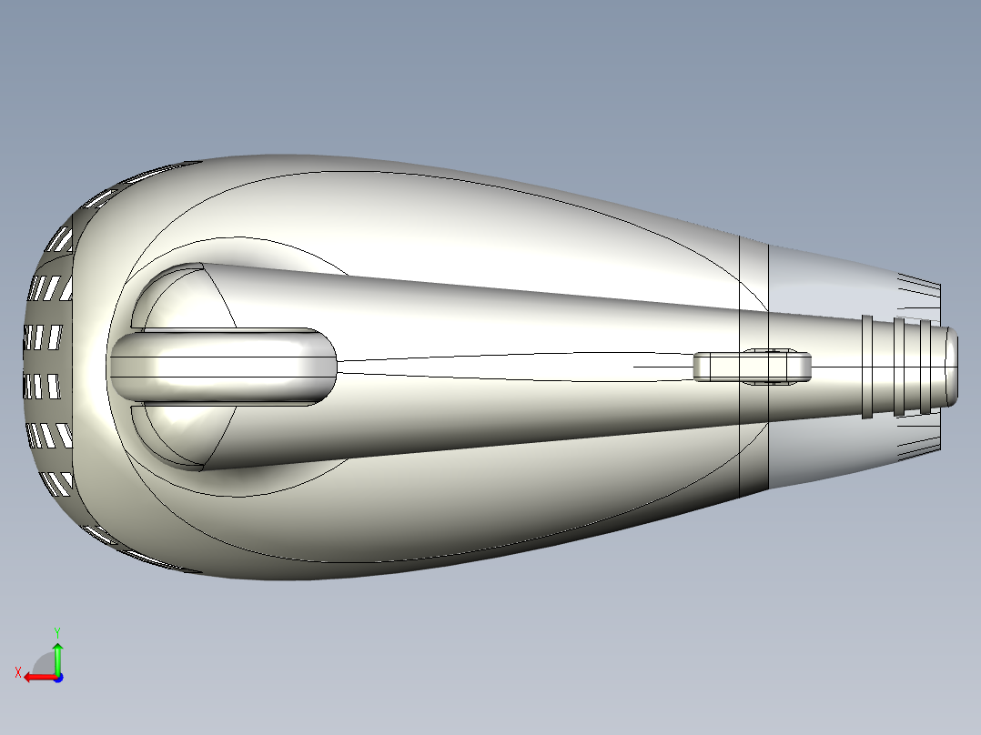 吹风机UG建模后视图