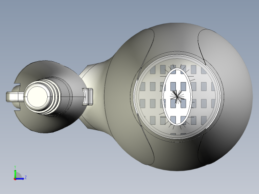 吹风机UG建模左视缩略图